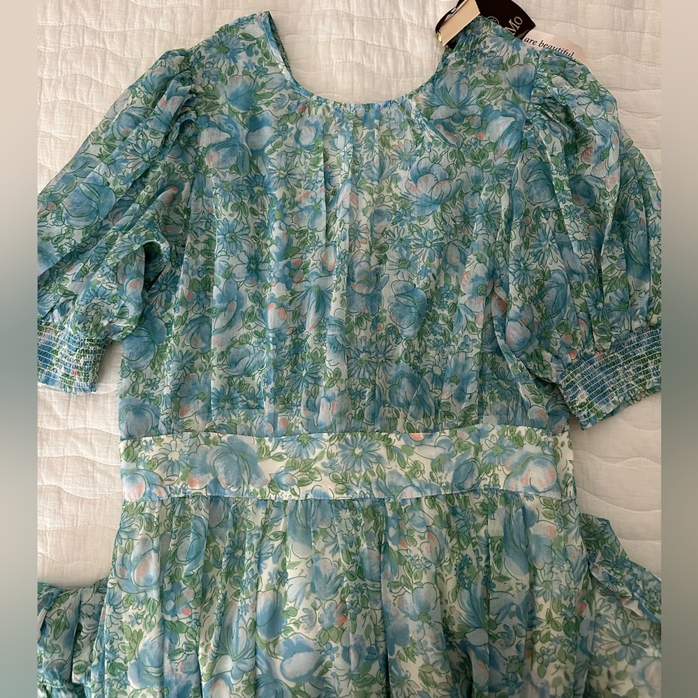 BYTIMO Floral Chiffon Tiered dress - Picture 6 of 8
